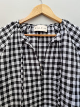 Check Linen Shift Top