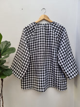 Check Linen Shift Top