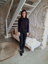 Pre Order - Black Turtle Neck Jersey Top