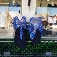 Wrap Top - Botanical Eucalyptus Dye Cotton Phoebe Hunter x Kalila Namoi