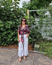 Wrap Top - Botanical Eucalyptus Dye Cotton Phoebe Hunter x Kalila Namoi