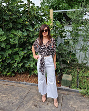 Wrap Top - Botanical Eucalyptus Dye Cotton Phoebe Hunter x Kalila Namoi
