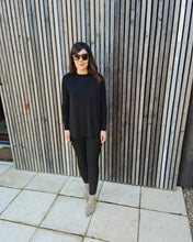 Pre Order - Black Turtle Neck Jersey Top