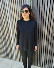 Pre Order - Black Turtle Neck Jersey Top