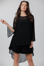 Navy White Crepe Shift top