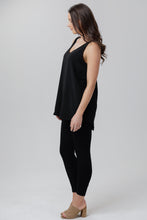X Black Crepe Tank