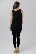 X Black Crepe Tank