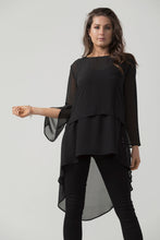 Navy White Crepe Shift top
