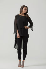 Navy White Crepe Shift top