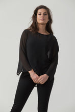 Navy White Crepe Shift top