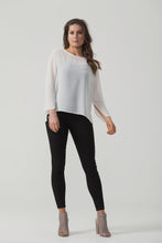 Navy White Crepe Shift top