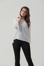 Navy White Crepe Shift top