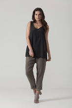 X Black Crepe Tank