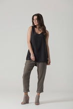 X Black Crepe Tank