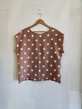 A Floral Ramie Cap Sleeve Top