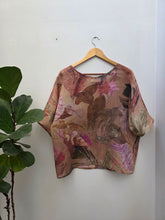 A Floral Ramie Batwing Top