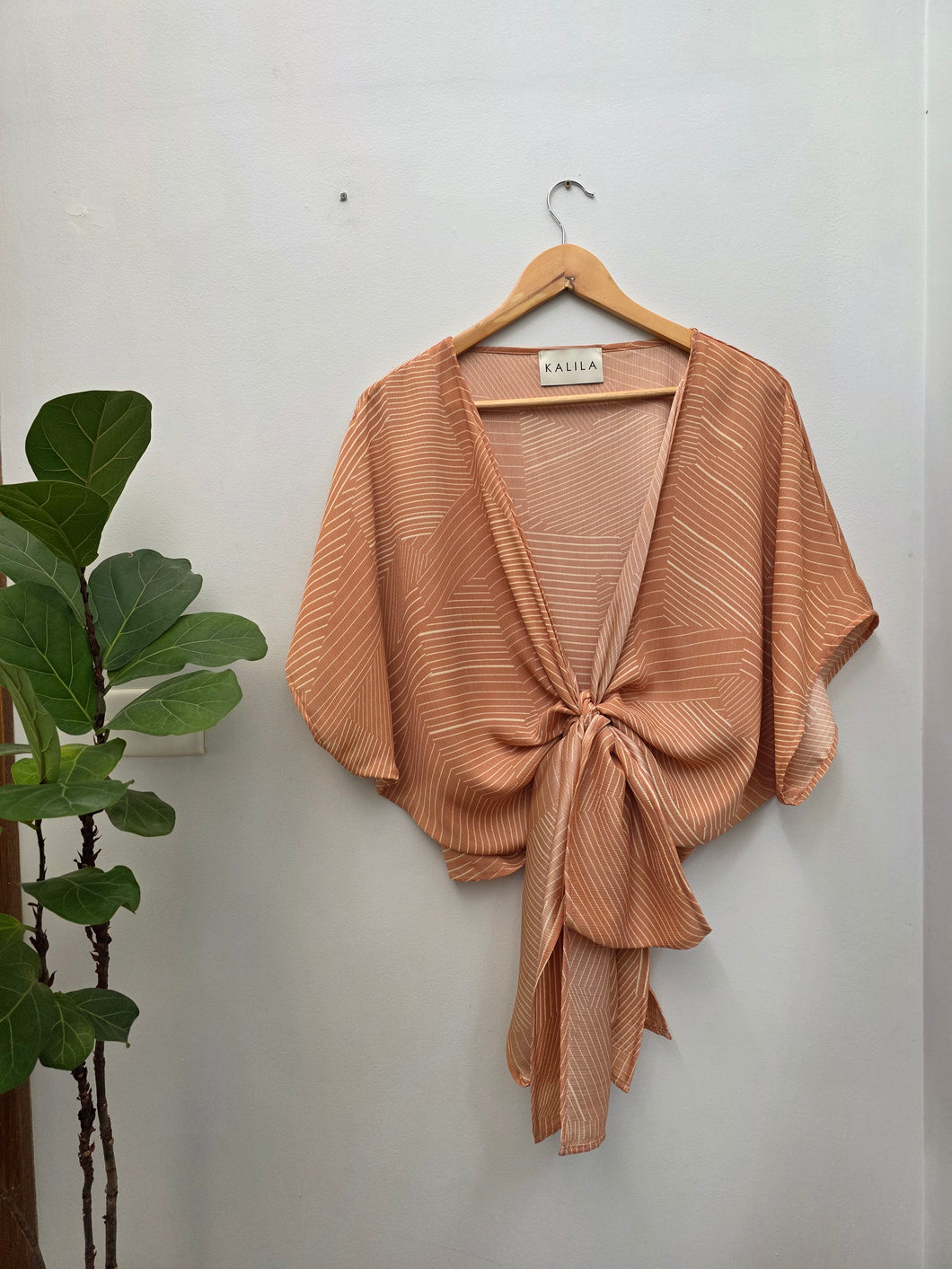 A Crepe Wrap Top