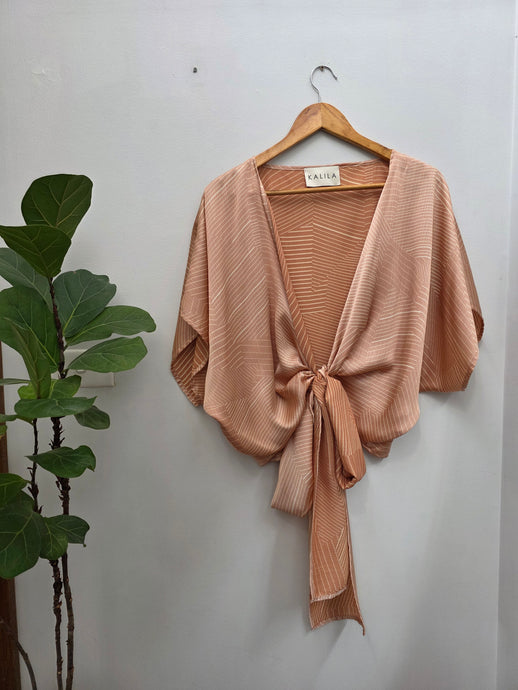 A Crepe Wrap Top