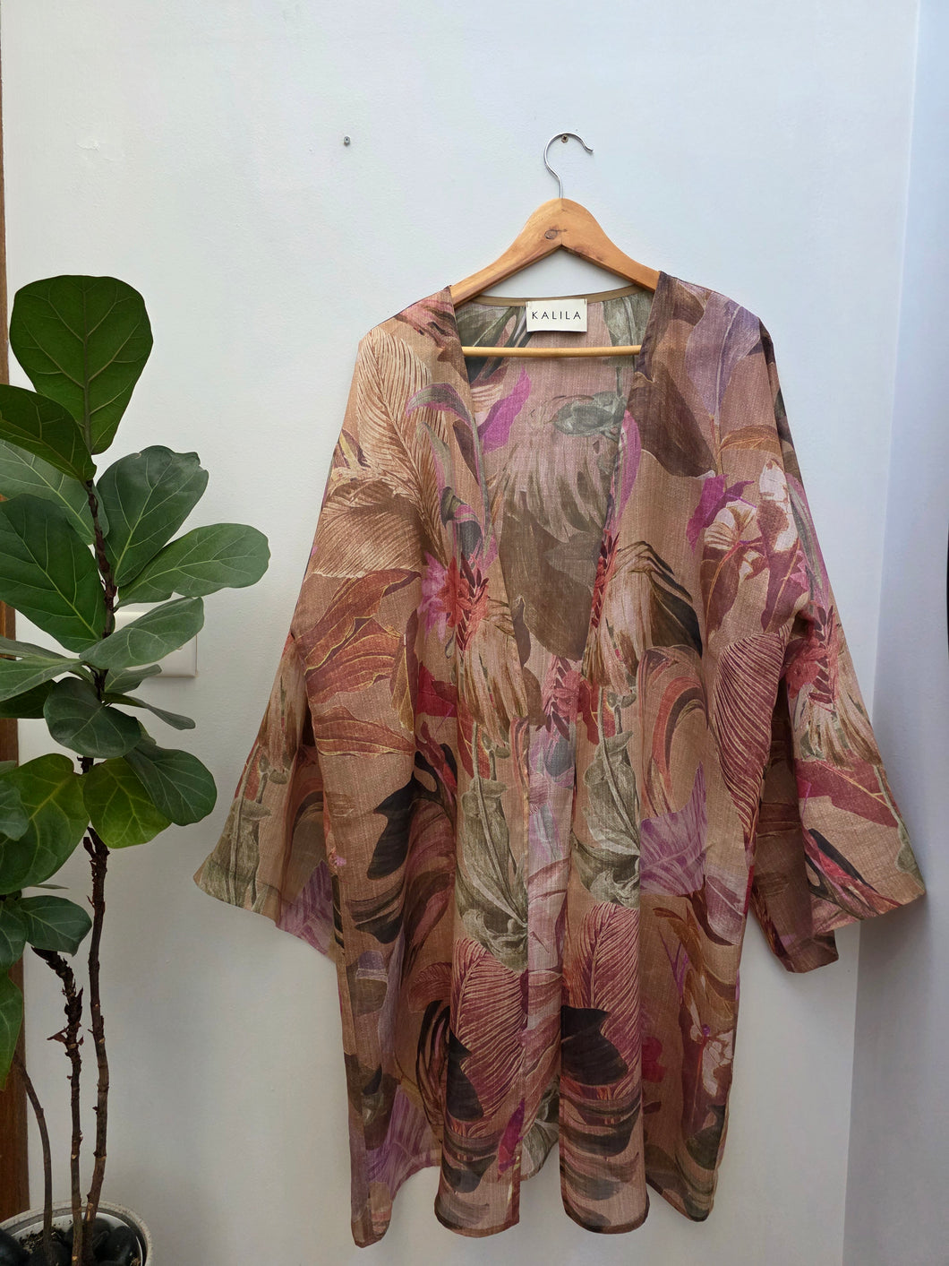 A Floral Ramie Kimono