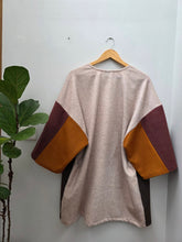 A Cloak- Wool Cashmere Multi Colour Khaki